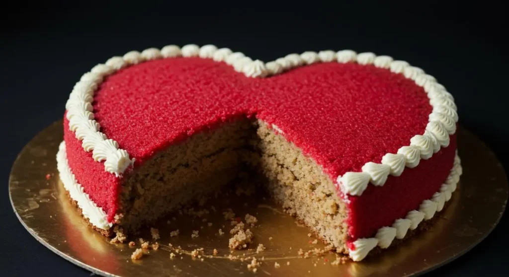 vintage heart cake