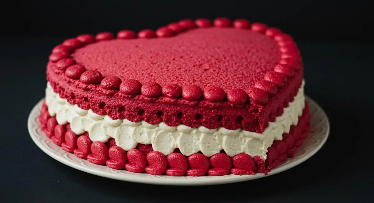 vintage heart cake