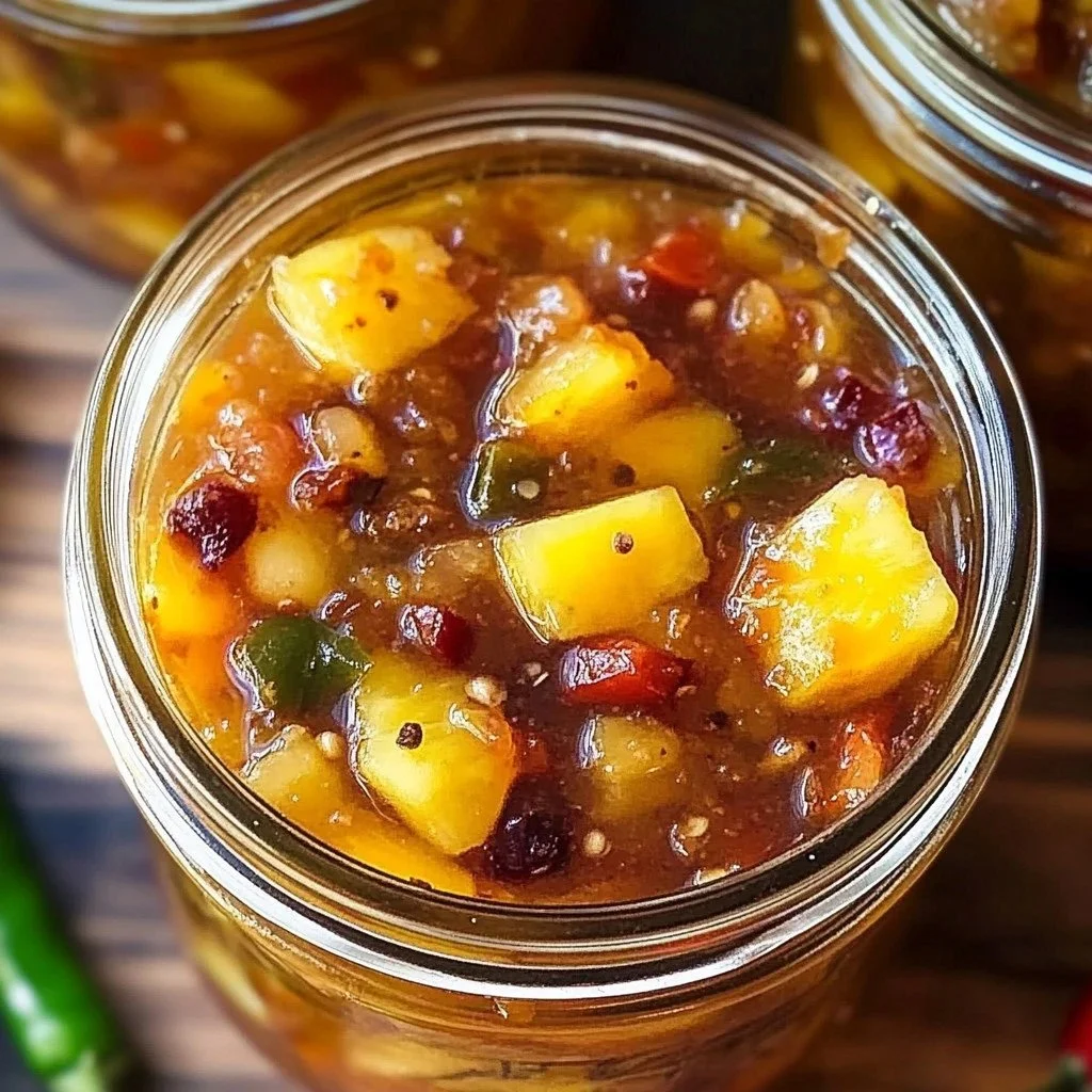 Delicious Pineapple Cowboy Candy made with fresh pineapple and spices