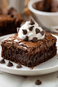 Delicious homemade brownies on a cooling rack