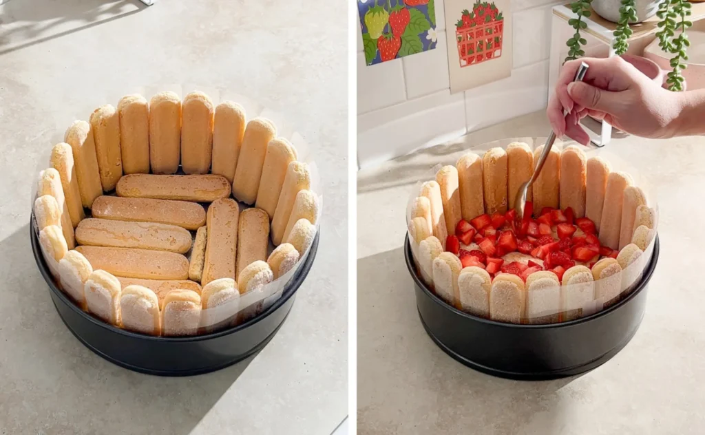 Strawberry Charlotte Cake