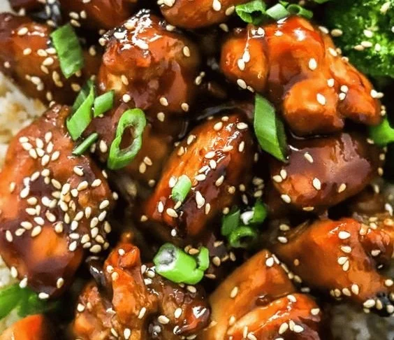 Delicious air fryer teriyaki chicken served with vegetables