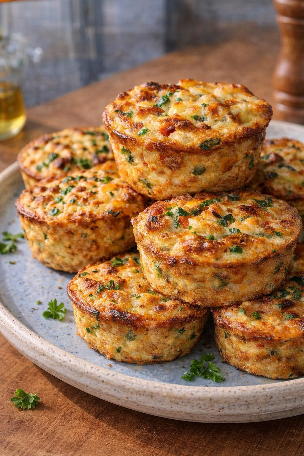 Delicious homemade cottage cheese egg muffins ready to serve