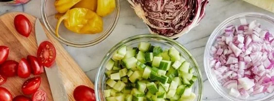A vibrant Italian Chopped Salad with fresh vegetables and herbs