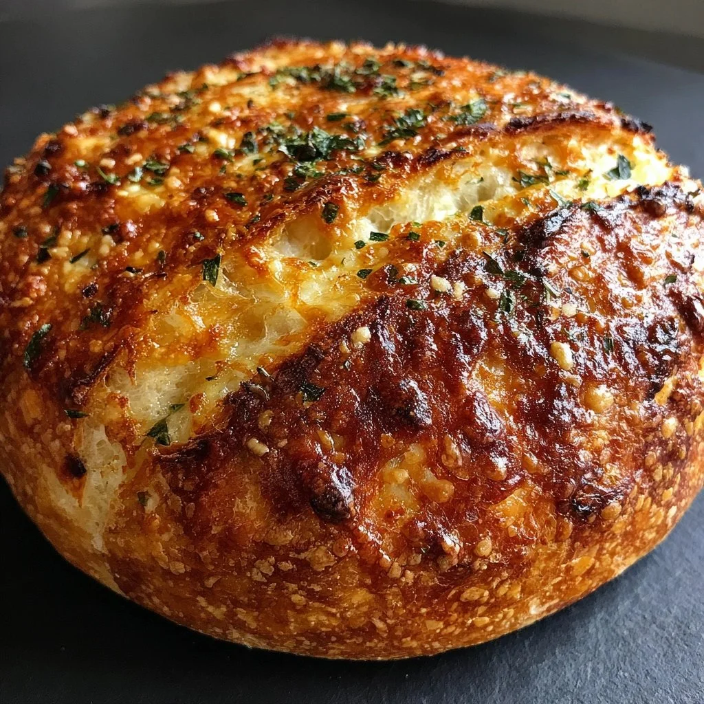 Freshly baked Italian Herbs Cheese Bread with aromatic herbs and cheese.
