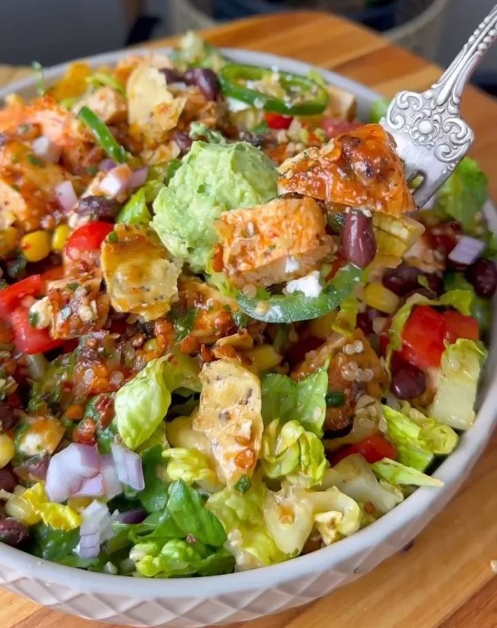 Colorful Santa Fe Salad with fresh ingredients and vibrant flavors