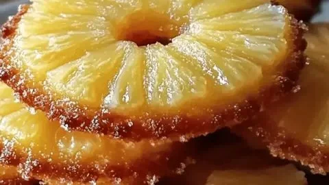 Pineapple Upside Down Cookies with colorful cherry and pineapple topping