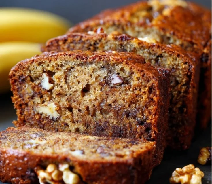 Delicious brown butter banana muffins freshly baked and ready to enjoy.