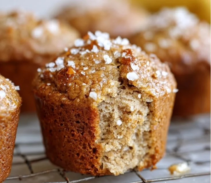 Delicious brown butter banana muffins fresh from the oven