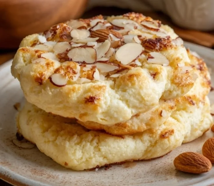 Fluffy and light Keto Cloud Bread served on a plate